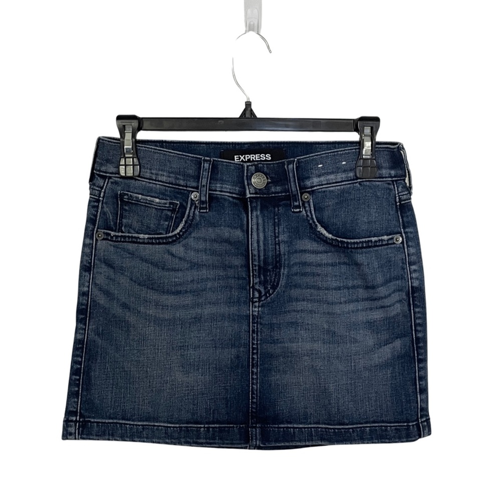 Express Denim Mini Skirt